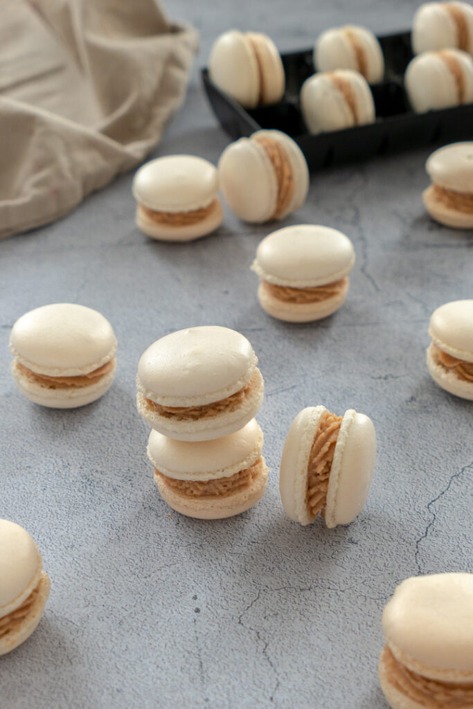 Macarons ganache praliné